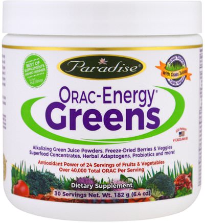 ORAC-Energy Greens, 6.4 oz (182 g) by Paradise Herbs-Kosttillskott, Superfoods, Oracantioxidanter