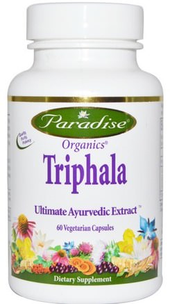 Organics, Triphala, 60 Veggie Caps by Paradise Herbs-Hälsa, Detox, Triphala, Matsmältning, Mage