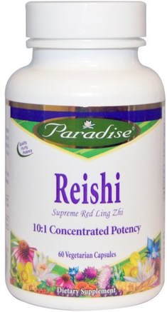 Reishi, Supreme Red Ling Zhi, 60 Veggie Caps by Paradise Herbs-Kosttillskott, Medicinska Svampar, Reishi Svampar, Hälsa, Immunförsvar