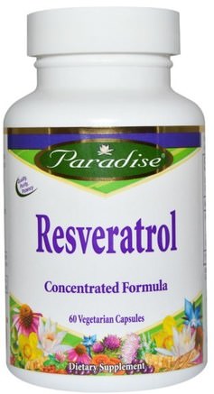 Resveratrol, 60 Veggie Caps by Paradise Herbs-Kosttillskott, Antioxidanter, Resveratrol