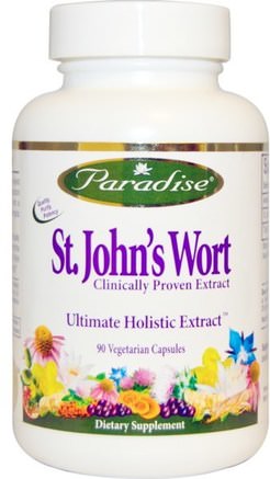 St. Johns Wort, 90 Veggie Caps by Paradise Herbs-Örter, St. Johns Wort