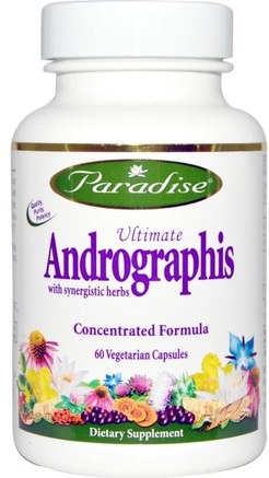 Ultimate Andrographis, 60 Veggie Caps by Paradise Herbs-Kosttillskott, Antibiotika, Andrografier, Hälsa, Kall Influensa Och Viral, Elderberry (Sambucus)