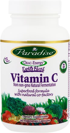 Vitamin C, 90 Vegetarian Capsules by Paradise Herbs-Kosttillskott, Antioxidanter, Vitaminer