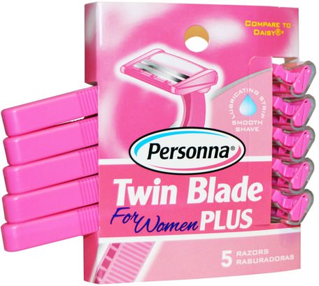 Twin Blade Plus, for Women, 5 Razors by Personna Razor Blades-Bad, Skönhet, Rakning, Rakblad