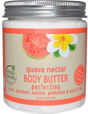 Body Butter, Perfecting, Guava Nectar, 8 oz (237 ml) by Petal Fresh-Hälsa, Hud, Kroppsbrännare