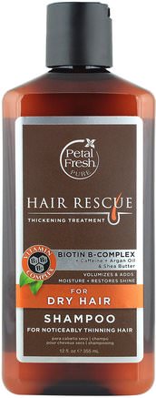 Hair Rescue, Thickening Treatment Shampoo, for Dry Hair, 12 fl oz (355 ml) by Petal Fresh-Bad, Skönhet, Hår, Hårbotten, Schampo, Balsam
