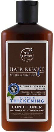 Hair Rescue, Ultimate Thickening Conditioner, Volumizes + Strengthens, 12 fl oz (355 ml) by Petal Fresh-Bad, Skönhet, Hår, Hårbotten, Schampo, Balsam, Balsam
