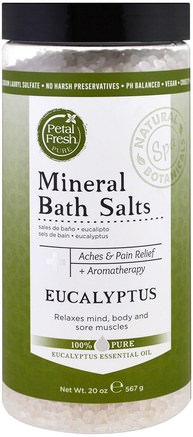 Mineral Bath Salts, Eucaplyptus, 20 oz (567 g) by Petal Fresh-Bad, Skönhet, Badsalter