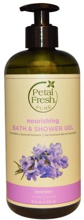 Pure, Bath & Shower Gel, Nourishing, Lavender, 16 fl oz (475 ml) by Petal Fresh-Bad, Skönhet, Duschgel