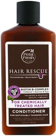 Pure, Hair Rescue, Thickening Treatment Conditioner, for Chemically Treated Hair, 12 fl oz (355 ml) by Petal Fresh-Bad, Skönhet, Hår, Hårbotten, Schampo, Balsam