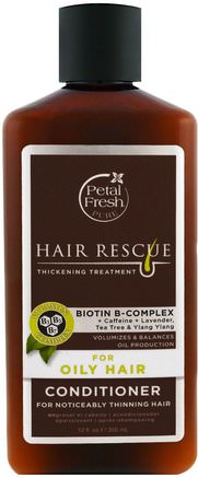Pure, Hair Rescue, Thickening Treatment Conditioner, for Oily Hair, 12 fl oz (355 ml) by Petal Fresh-Bad, Skönhet, Hår, Hårbotten, Schampo, Balsam