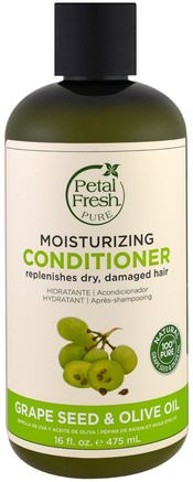 Pure, Moisturizing Conditioner, Grape Seed & Olive Oil, 16 fl oz (475 ml) by Petal Fresh-Bad, Skönhet, Hår, Hårbotten, Schampo, Balsam, Balsam