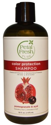 Pure, Shampoo, Color Protection, Pomegranate and Acai, 16 fl oz (475 ml) by Petal Fresh-Bad, Skönhet, Hår, Hårbotten, Schampo, Balsam