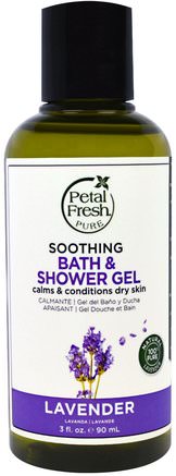 Pure, Soothing Bath & Shower Gel, Lavender, 3 fl oz (90 ml) by Petal Fresh-Bad, Skönhet, Duschgel