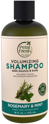 Pure, Volumizing Shampoo, Rosemary & Mint, 16 fl oz (475 ml) by Petal Fresh-Bad, Skönhet, Hår, Hårbotten, Schampo, Balsam