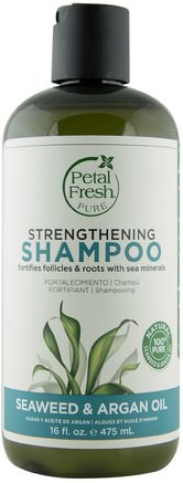 Strengthening Shampoo, Seaweed & Argan Oil, 16 fl oz (475 ml) by Petal Fresh-Bad, Skönhet, Hår, Hårbotten, Schampo, Balsam