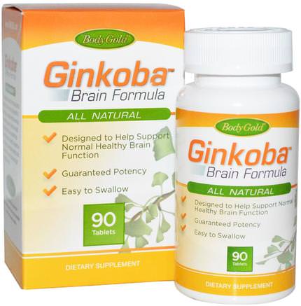 Ginkoba Brain Formula, 90 Tablets by Pharmaton Natural Health-Hälsa, Uppmärksamhet Underskott Störning, Lägg Till, Adhd, Hjärna, Minne, Örter, Ginkgo Biloba