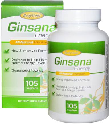 Ginsana Energy, 105 Veggie Caps by Pharmaton Natural Health-Hälsa, Energi, Kall Influensa Och Viral, Ginseng Panax