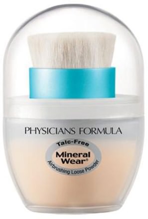 Mineral Wear, Mineral Airbrushing Loose Powder, Creamy Natural, SPF 30, 0.35 oz (10 g) by Physicians Formula-Bad, Skönhet, Smink, Kompakt Pulver