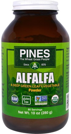 Alfalfa Powder, 10 oz (280 g) by Pines International-Örter, Alfalfa