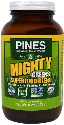Mighty Greens Superfood Blend, 8 oz (227 g) by Pines International-Kosttillskott, Superfoods