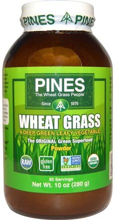 Wheat Grass Powder, 10 oz (280 g) by Pines International-Kosttillskott, Superfoods, Vete Gräs