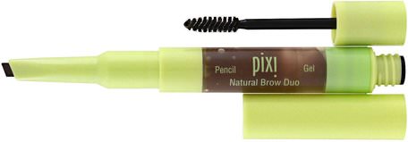 2-In-1 Natural Brow Duo, Deep Brunette, Pencil 0.004 oz (0.12 g), Gel 0.084 fl. oz (2.5 ml) by Pixi Beauty-Bad, Skönhet, Smink, Mascara