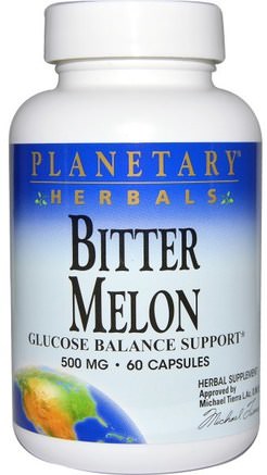 Bitter Melon, Glucose Balance Support, 500 mg, 60 Capsules by Planetary Herbals-Örter, Bitter Melon
