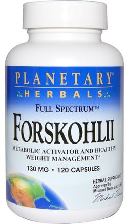 Forskohlii, Full Spectrum, 130 mg, 120 Capsules by Planetary Herbals-Örter, Coleus Forskohlii