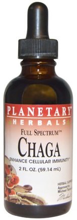 Full Spectrum, Chaga, 2 fl oz (59.14 ml) by Planetary Herbals-Kosttillskott, Medicinska Svampar, Svampblandade Kombinationer, Chaga Svampar
