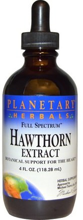 Full Spectrum, Hawthorn Extract, 4 fl oz (118.28 ml) by Planetary Herbals-Örter, Hagtorn