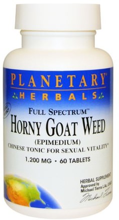 Horny Goat Weed, Full Spectrum, 1.200 mg, 60 Tablets by Planetary Herbals-Hälsa, Män, Kåt Getkött