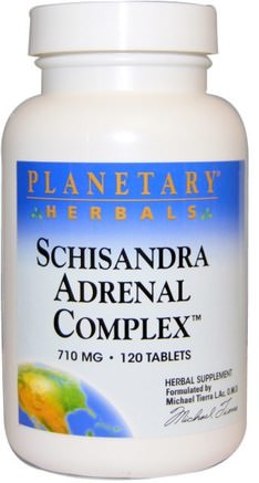 Schisandra Adrenal Complex, 710 mg, 120 Tablets by Planetary Herbals-Kosttillskott, Binjur, Schizandra (Schisandra)