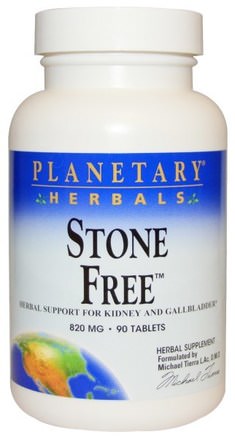 Stone Free, 820 mg, 90 Tablets by Planetary Herbals-Örter, Grus Rot, Marshmallow Rot