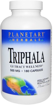Triphala, 500 mg, 180 Capsules by Planetary Herbals-Hälsa, Detox, Triphala