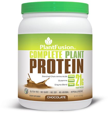 Complete Plant Protein, Chocolate, 1 lb (454 g) by PlantFusion-Kosttillskott, Protein