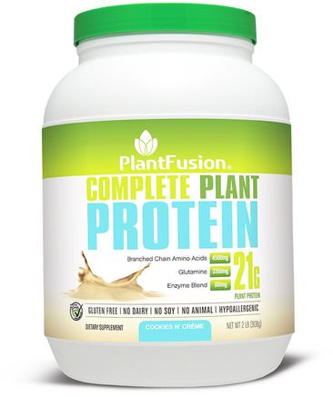Complete Plant Protein, Cookies N Creme, 2 lb (908 g) by PlantFusion-Sport, Muskel