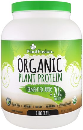 Organic Plant Protein, Chocolate, 2 lb (908 g) by PlantFusion-Sport, Kosttillskott, Protein