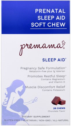 Prenatal Sleep Aid, Soft Chew, Chocolate, 28 Chews by Premama-Kosttillskott, Sömn, Graviditet