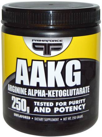 AAKG, Arginine Alpha-Ketoglutarate, Unflavored, 250 g by Primaforce-Kosttillskott, Aminosyror, L Arginin, Aakg (Arginin Alfa Ketoglutarat)