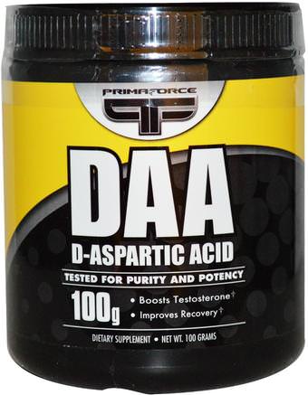 DAA, D-Aspartic Acid, 100 g by Primaforce-Sport, Sport, Män, Testosteron
