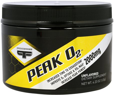 Peak 02, Unflavored, 2000 mg, 4.23 oz (120 g) by Primaforce-Sverige