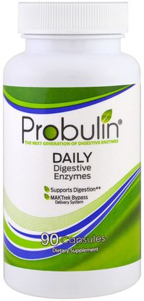 Daily Digestive Enzymes, 90 Capsules by Probulin-Kosttillskott, Enzymer