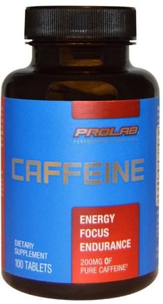 Caffeine, 200 mg, 100 Tablets by ProLab-Hälsa, Energi