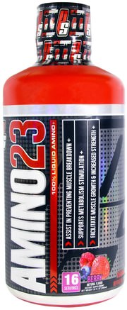 Amino23, 100% Liquid Amino, Berry, 32 fl oz (946 ml) by ProSupps-Sport, Träning, Muskel