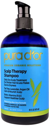 Scalp Therapy Shampoo, 16 fl oz (473 ml) by Pura Dor-Bad, Skönhet, Hår, Hårbotten, Schampo, Balsam