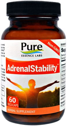 AdrenalEssence, 60 Veggie Caps by Pure Essence-Kosttillskott, Binjur, Hälsa