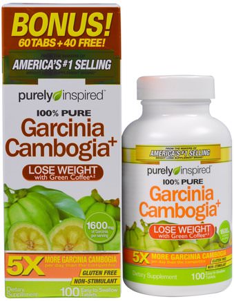 Garcinia Cambogia+, 1.600 mg, 100 Easy-To-Swallow Tablets by Purely Inspired-Viktminskning, Kost, Garcinia Cambogia