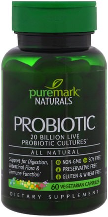 Probiotic, 60 Vegetarian Capsules by PureMark Naturals-Kosttillskott, Probiotika