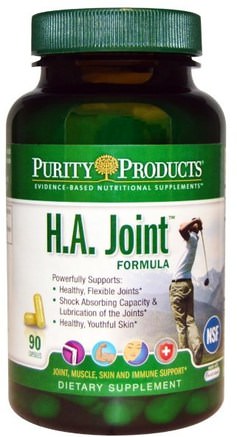 H.A. Joint Formula, 90 Capsules by Purity Products-Hälsa, Ben, Osteoporos, Gemensam Hälsa, Kvinnor, Hyaluron